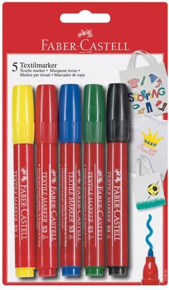 Image du produit Faber-Castell Marqueur de T-shirt (Multicolore, 5 x)