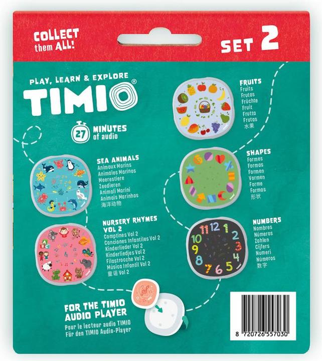 Actual product image Timio Audio Disc Set 2 (English, Spanish, Chinese, Dutch, French, Italian, Portuguese, German)