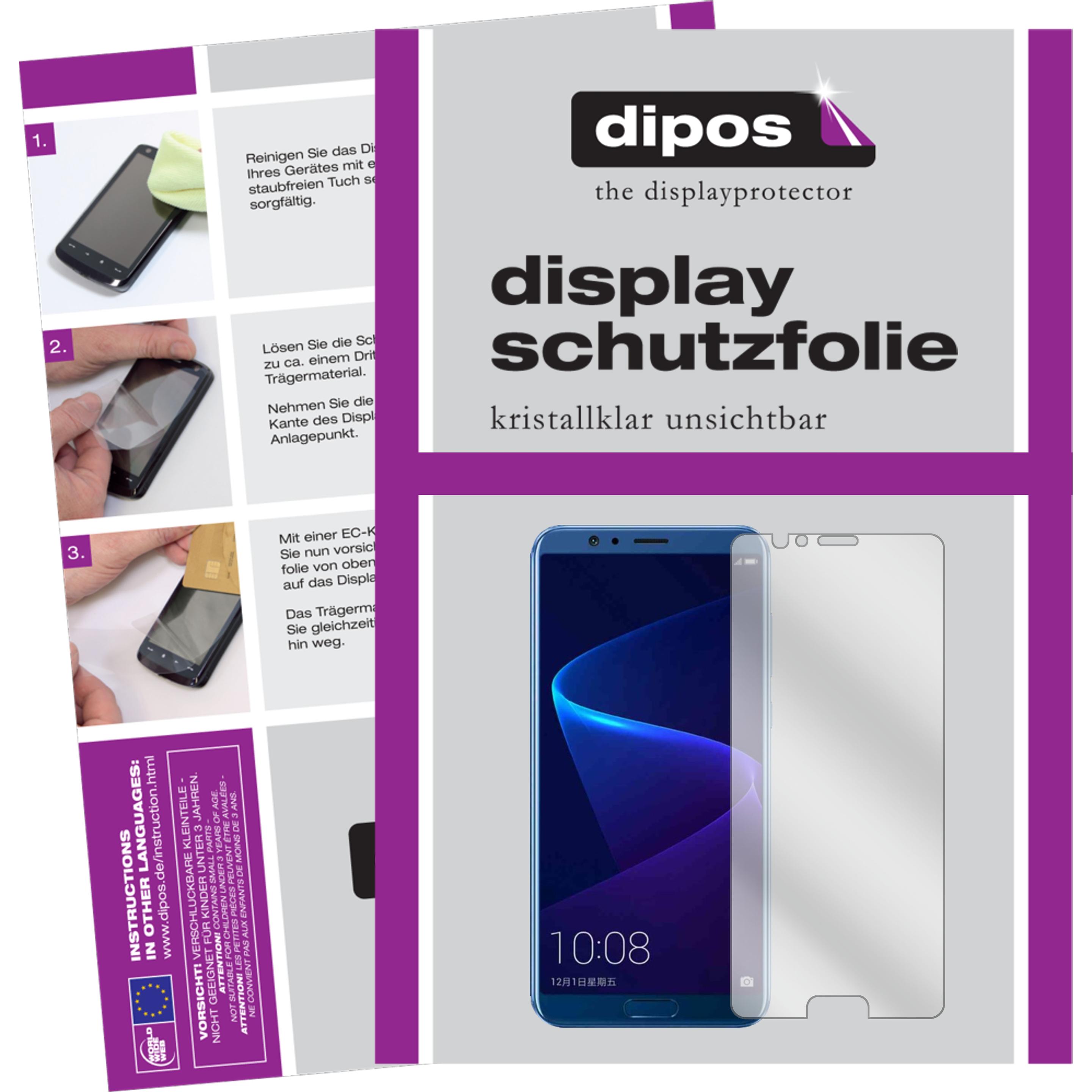Dipos Displayschutzfolie Crystalclear (6 Stück, Honor V10), Smartphone Schutzfolie, Transparent