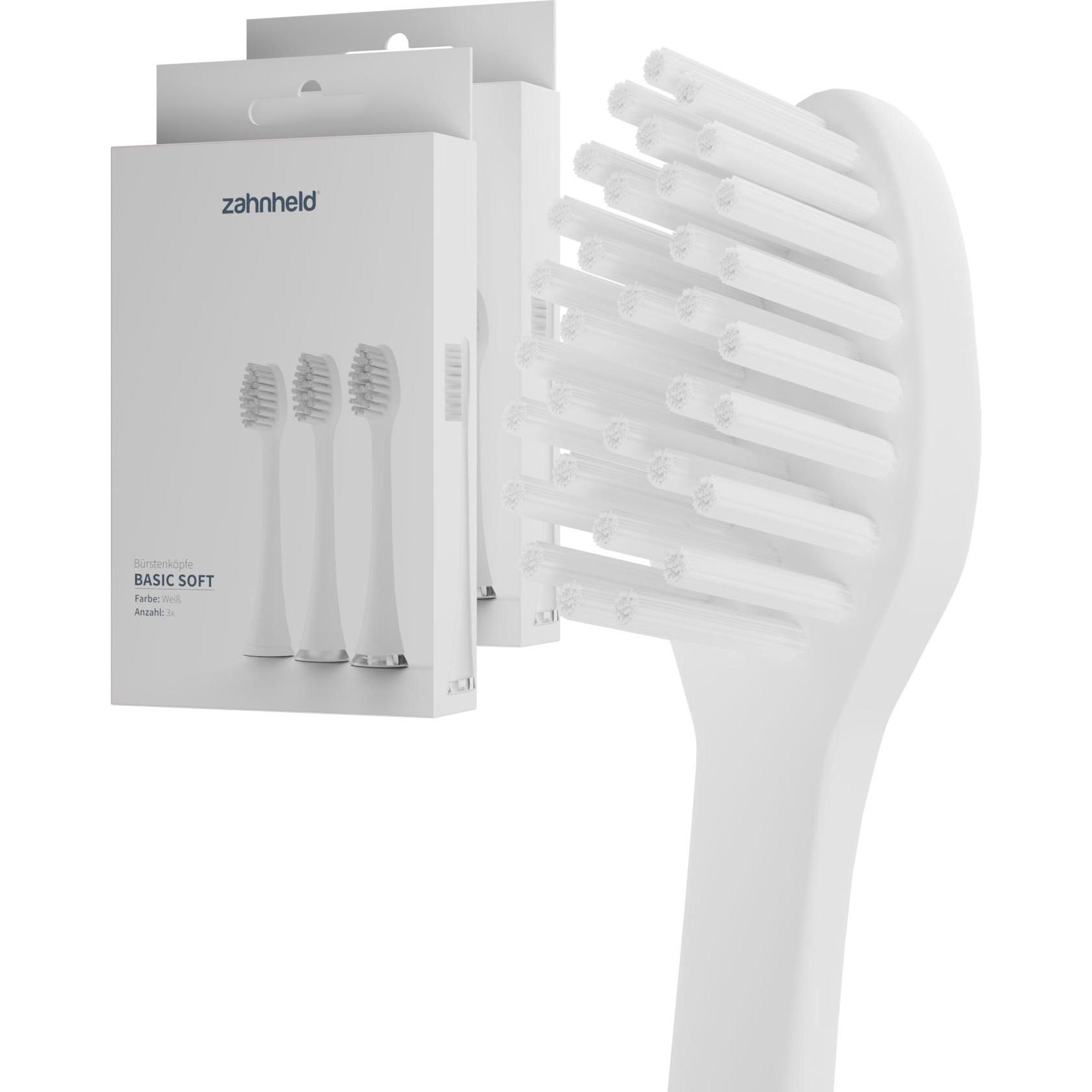 Zahnheld, Zahnbürstenkopf, Bürstenkopf Basic Soft 6x Weiss (6 x)