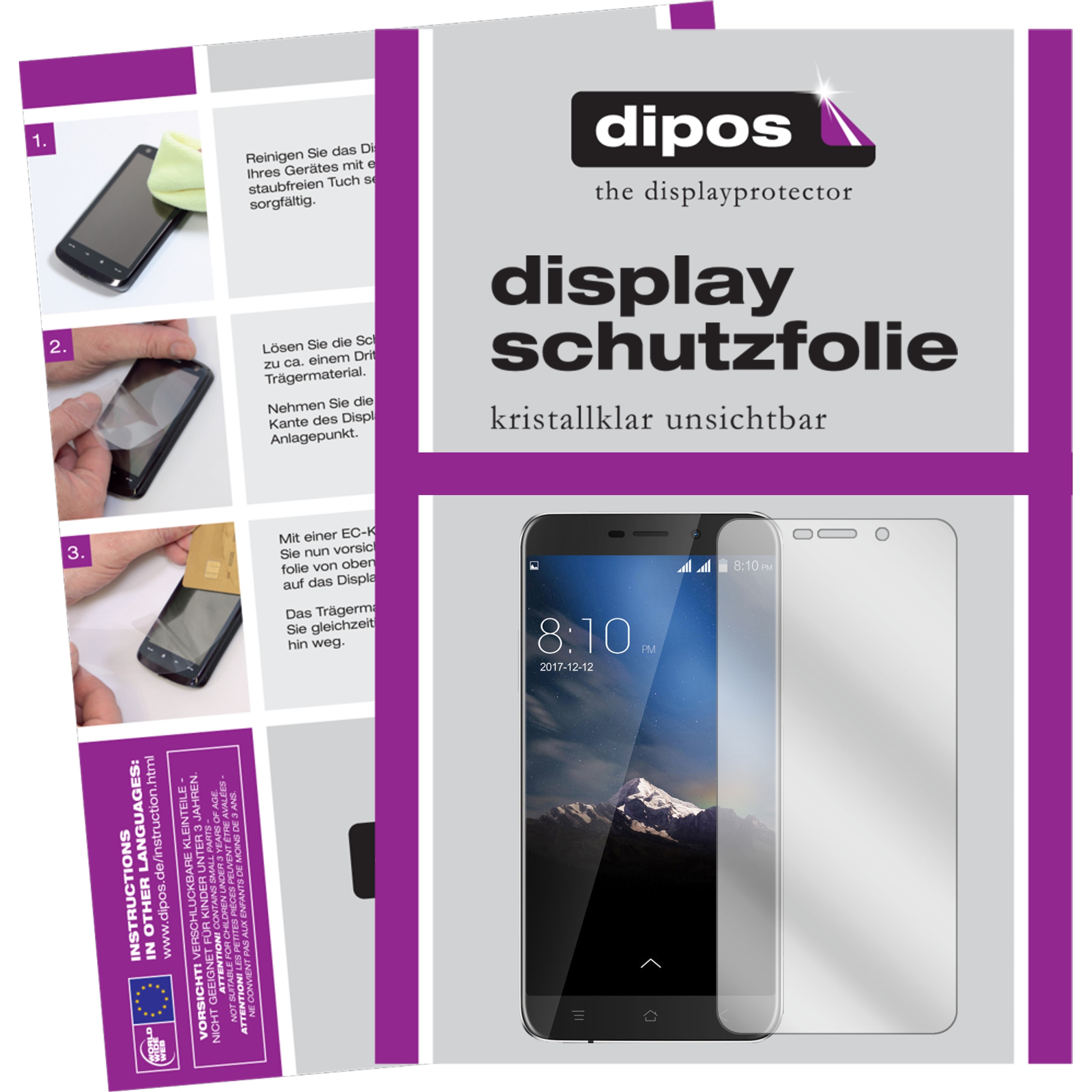 Dipos Displayschutzfolie Crystalclear (6 Stück, Blackview A10), Smartphone Schutzfolie, Transparent