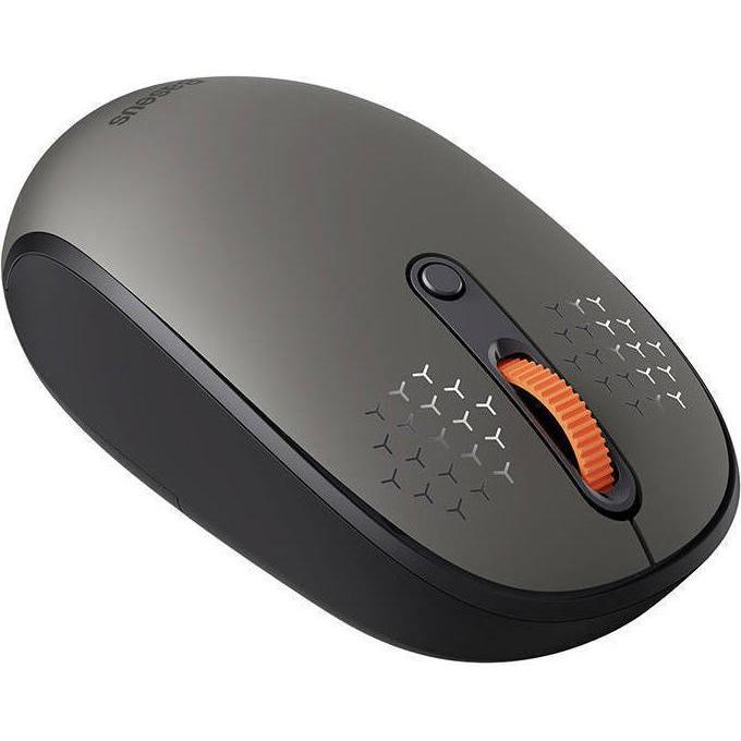 Baseus Wireless mouse F01A 2.4G 1600DPI (frosted grey) (Kabellos), Maus, Grau
