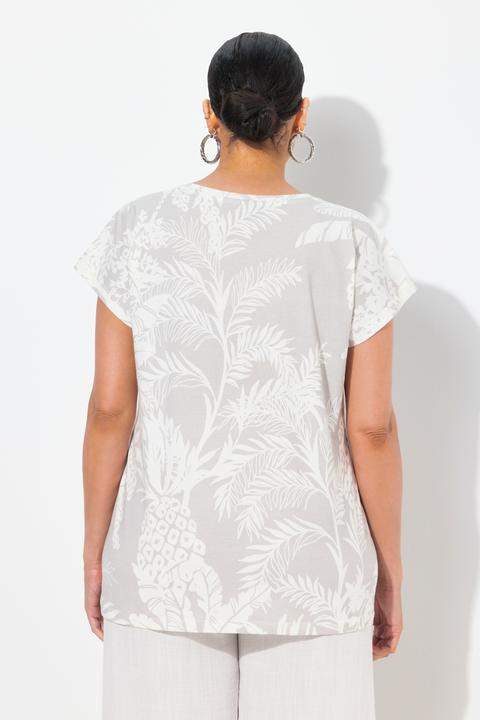 Produktbild Ulla Popken T-Shirt, Palmen, Oversized, Rundhals, Halbarm (62)