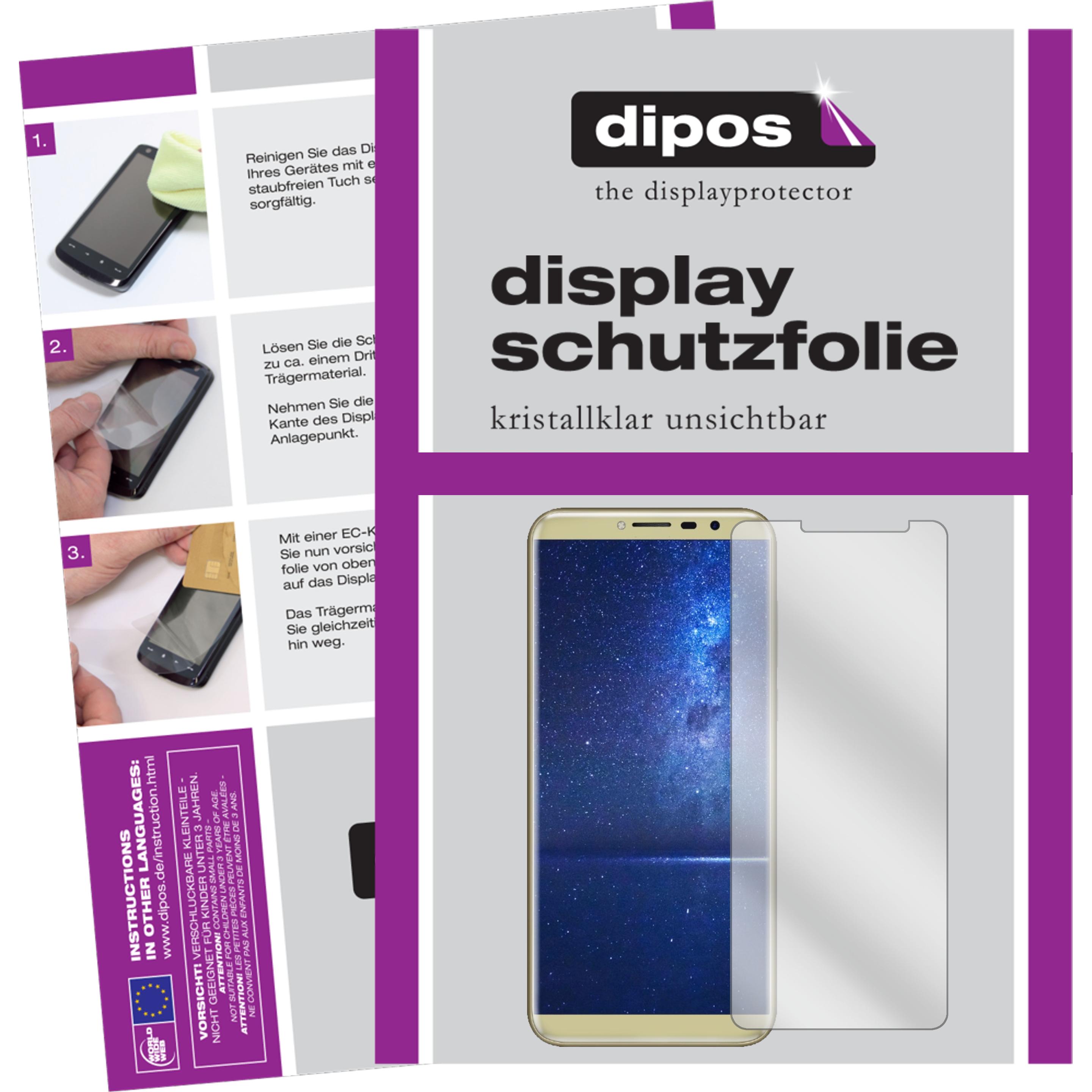 Dipos Displayschutzfolie Crystalclear (2 Stück, Cubot X18), Smartphone Schutzfolie, Transparent