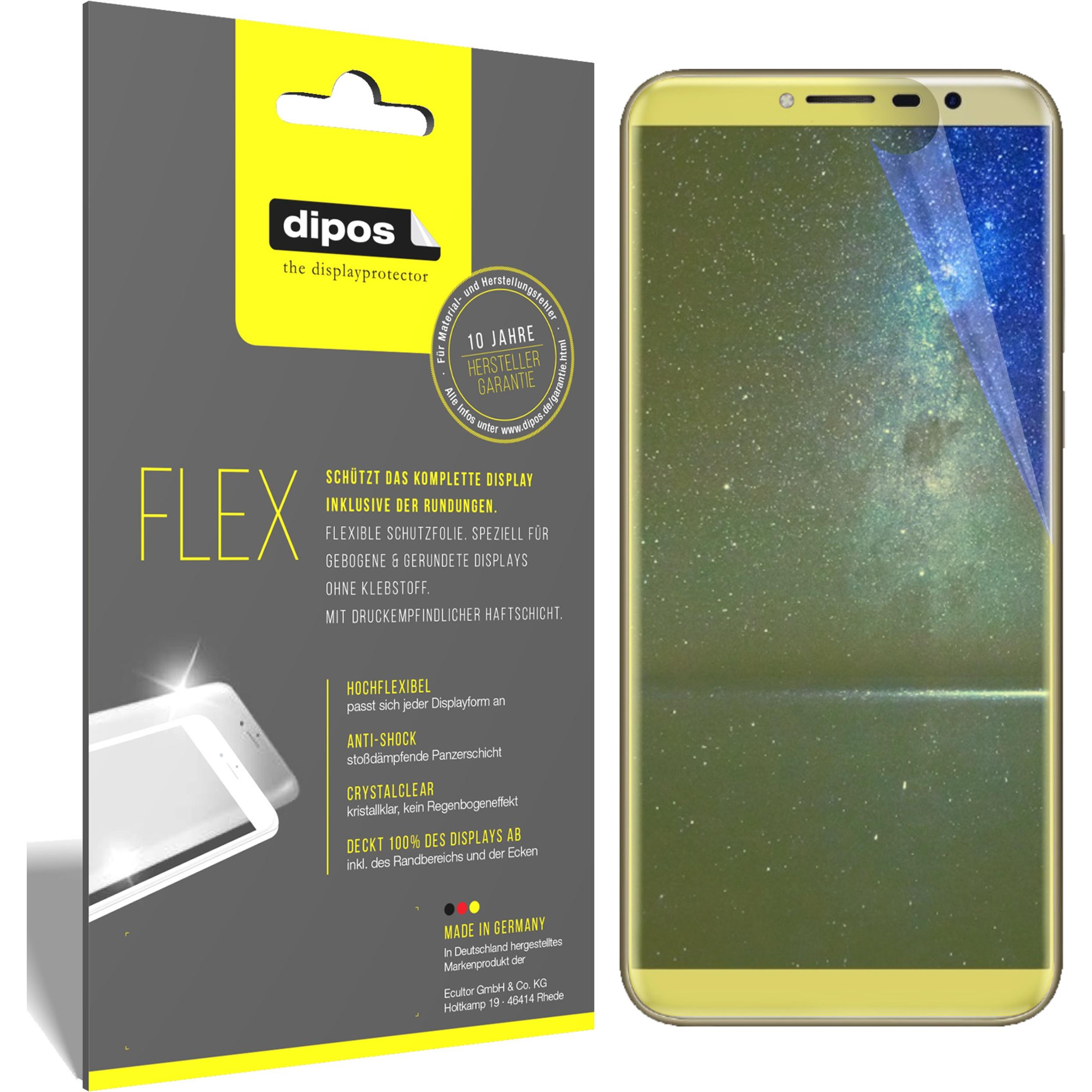 Dipos Displayschutzfolie Full-Cover 3D (3 Stück, Cubot X18), Smartphone Schutzfolie, Transparent