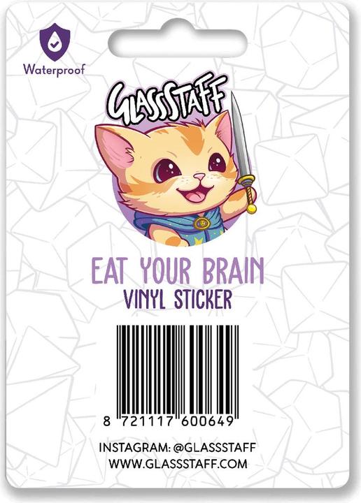 Produktbild Glass Staff Eat Your Brain Sticker Mehrfarbig, Detailfarbe: Violett (1 Sticker)