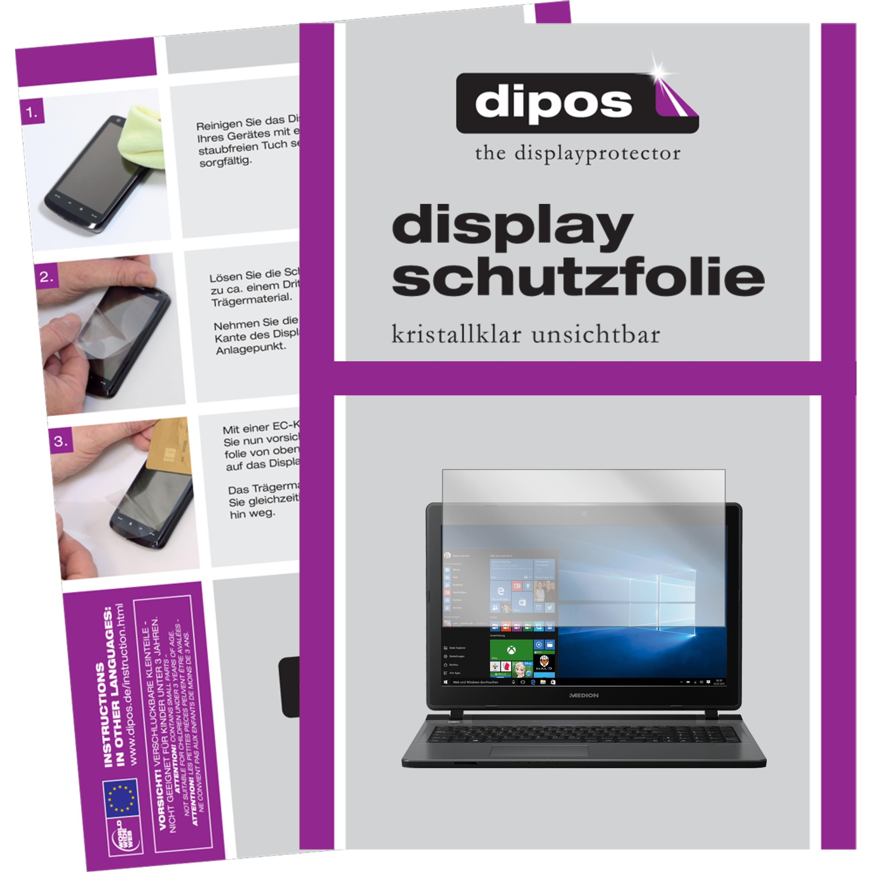 Dipos Displayschutzfolie Crystalclear (2 Stück, Akoya P6678), Tablet Schutzfolie