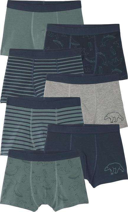 Actual product image Vertbaudet 7er-Pack gestreifte Boxershorts mit Bären aus Bio-Baumwolle, Jungen (92, pack of 7)