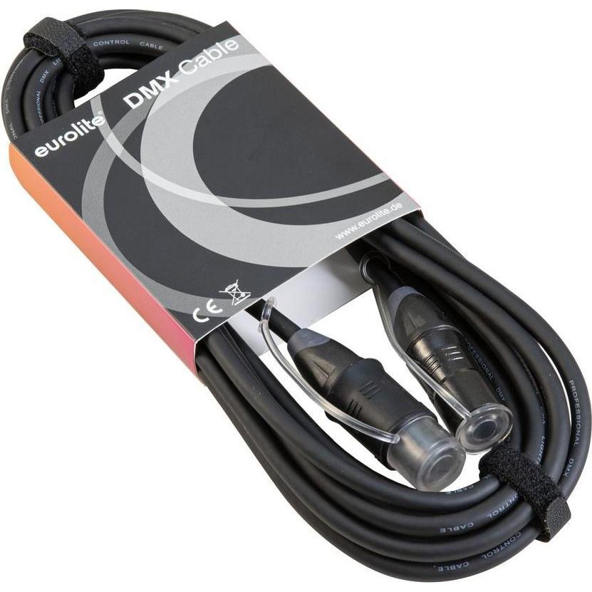 Thumbnail - Eurolite DMX Kabel EC-1 IP65 3pol 15m sw (15 m), Audio Kabel