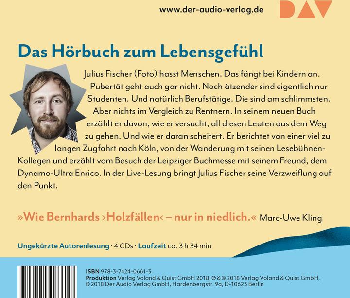 Image du produit Je déteste les gens. Une digression (Julius Fischer, Allemand)