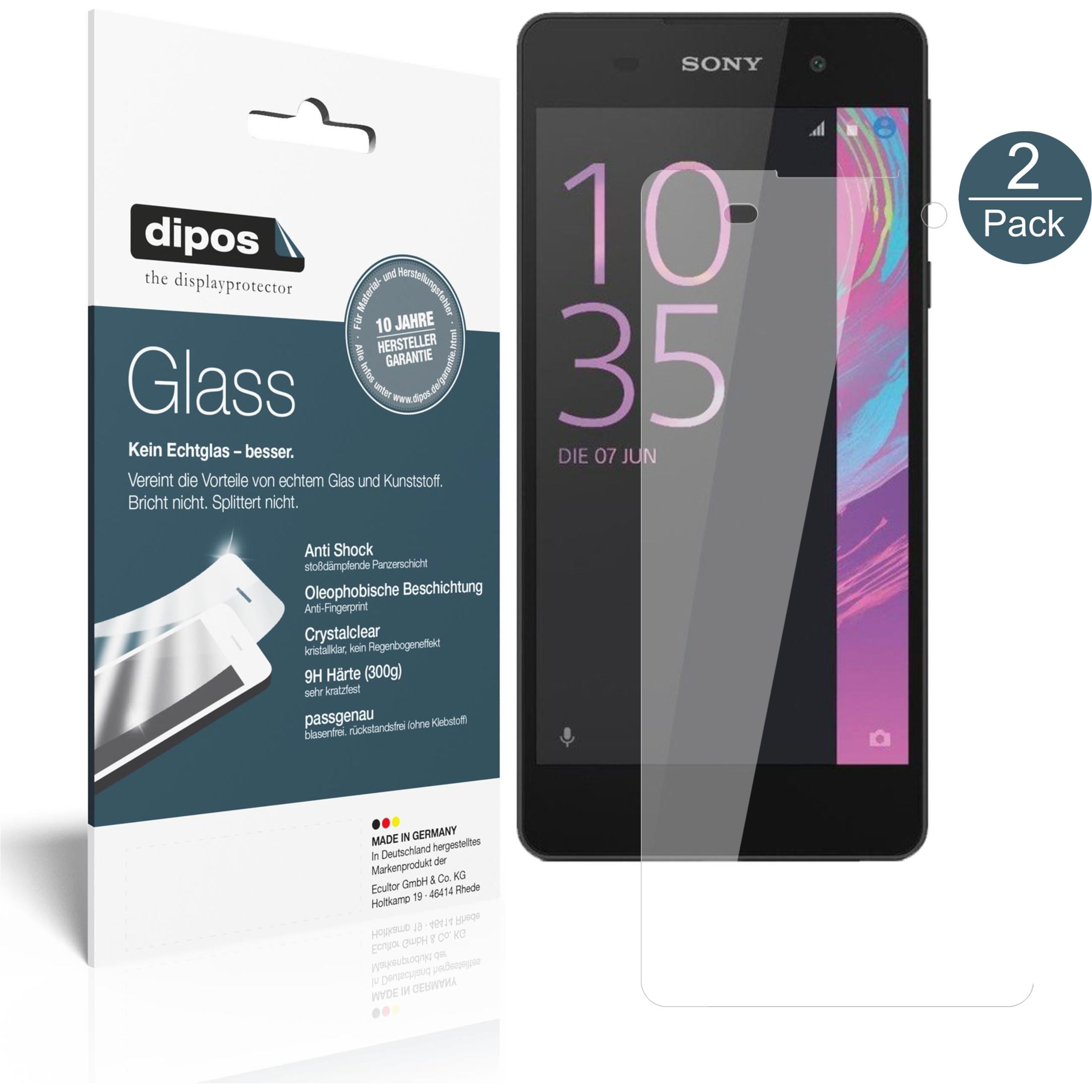 Dipos Displayschutz Anti-Shock (1 Stück, Sony Xperia E5), Smartphone Schutzfolie, Transparent