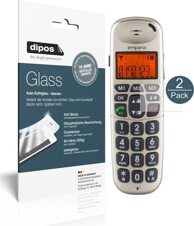 Dipos Displayschutz Anti-Shock (1 Stück, Emporia D40)
