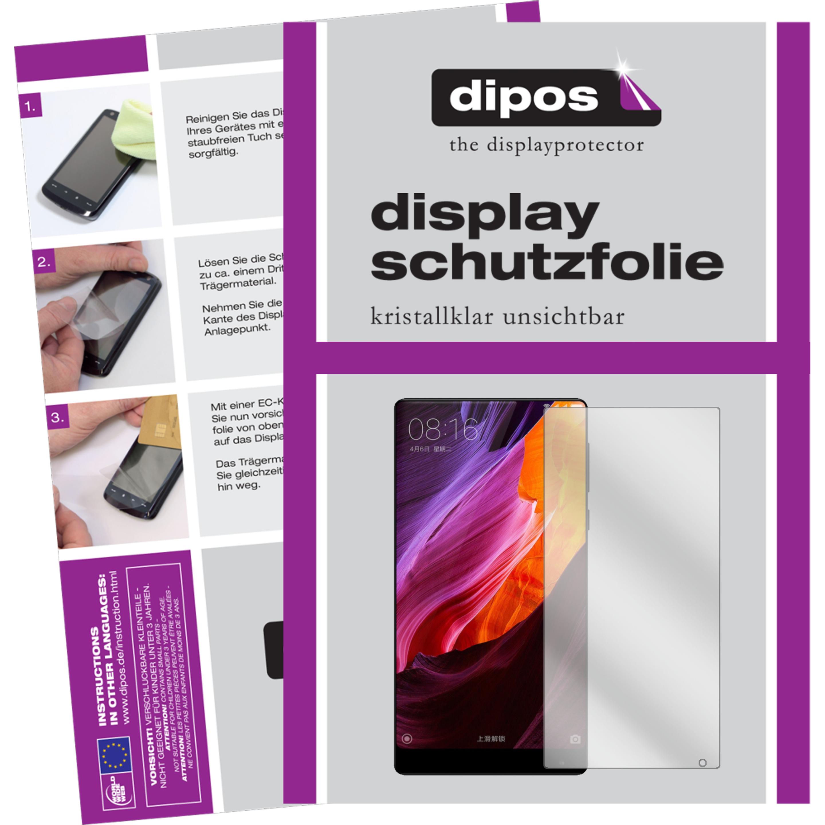 Dipos Displayschutzfolie Crystalclear (2 Stück, Xiaomi Mi Mix 2), Smartphone Schutzfolie, Transparent