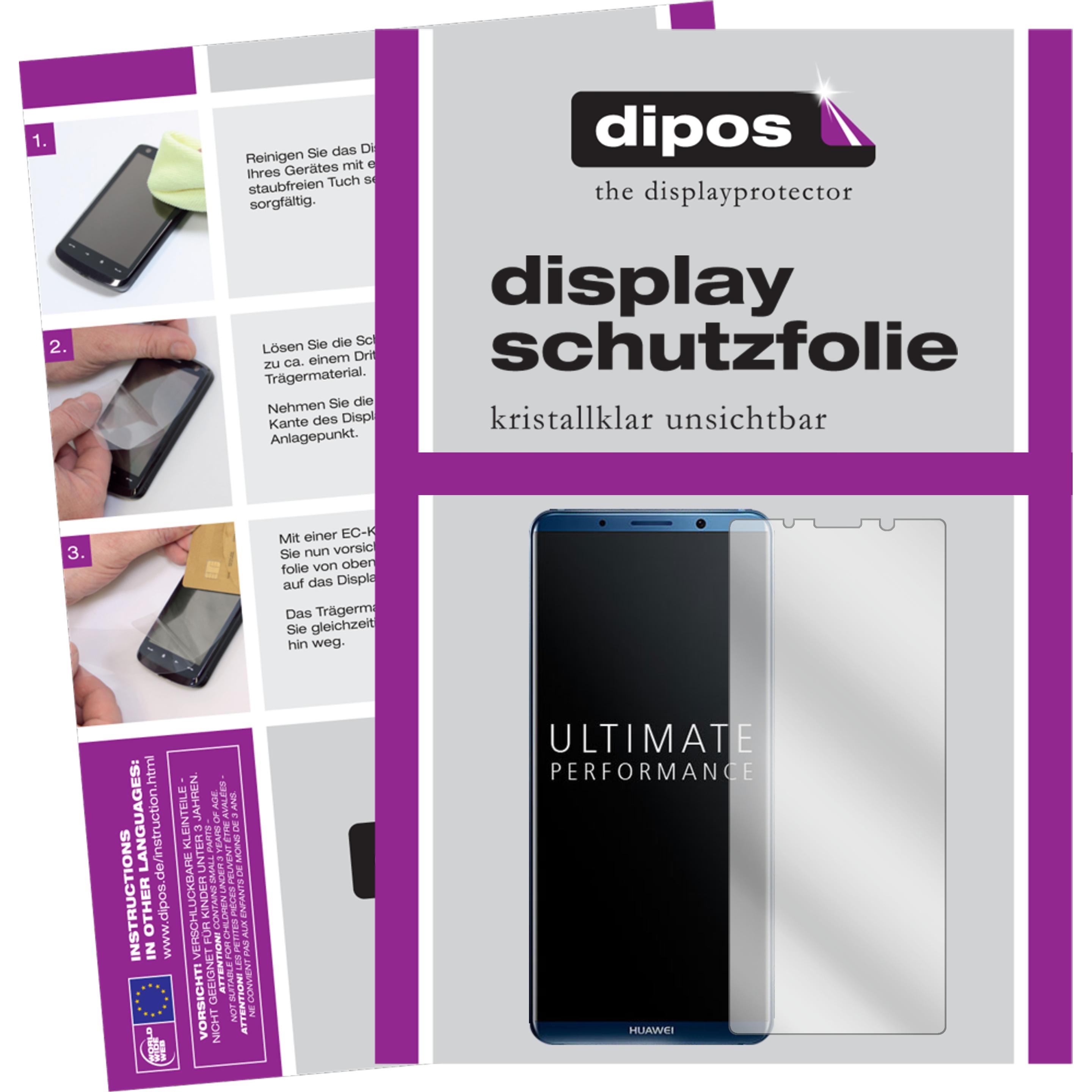 Dipos Displayschutzfolie Crystalclear (2 Stück, Huawei Mate 10 Pro), Smartphone Schutzfolie, Transparent