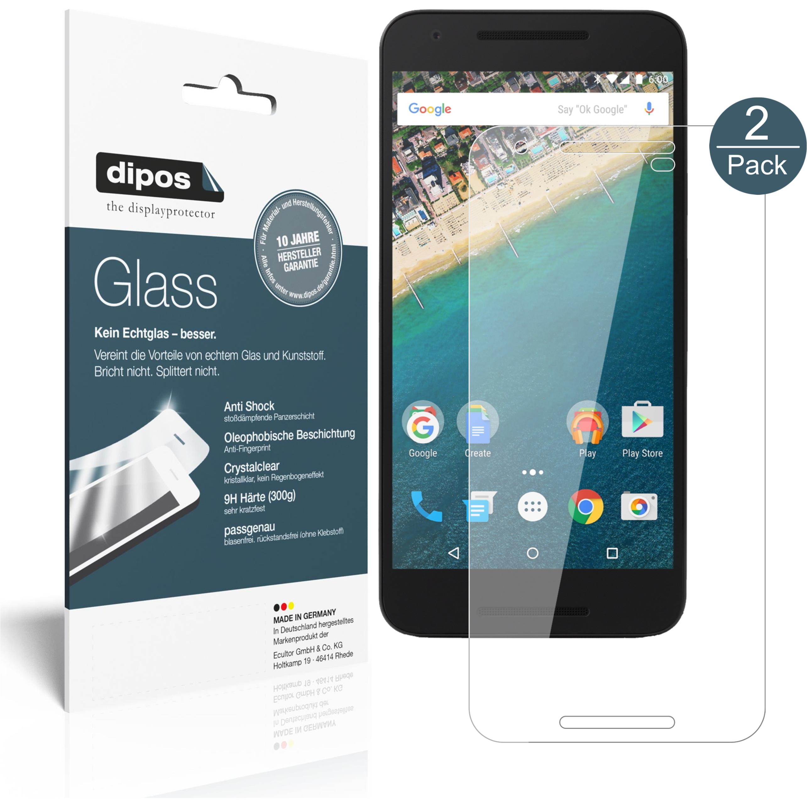 Dipos Displayschutz Anti-Shock (1 Stück, LG Nexus 5X), Smartphone Schutzfolie, Transparent