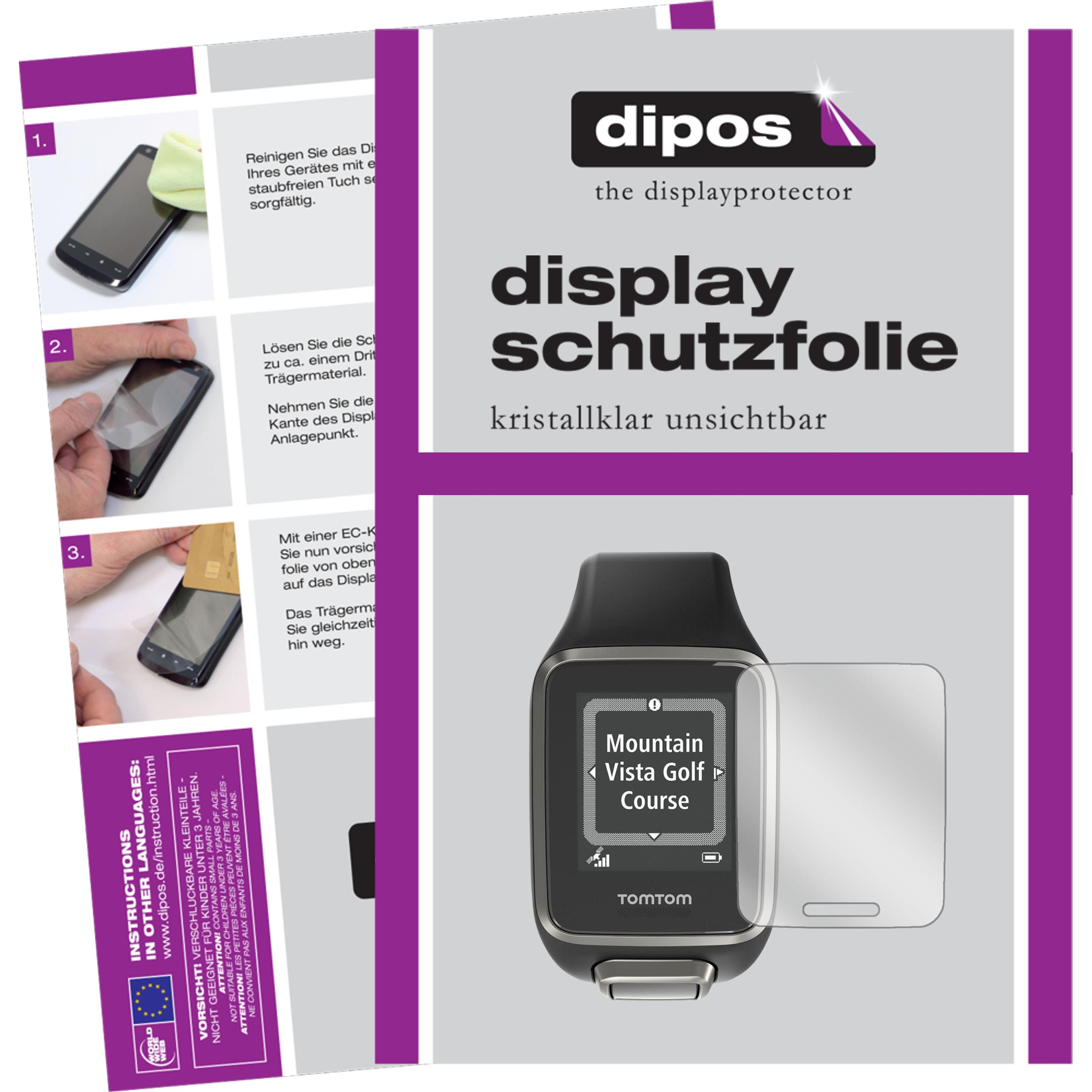 Dipos Displayschutzfolie Crystalclear, Smartwatch Schutzfolie, Transparent