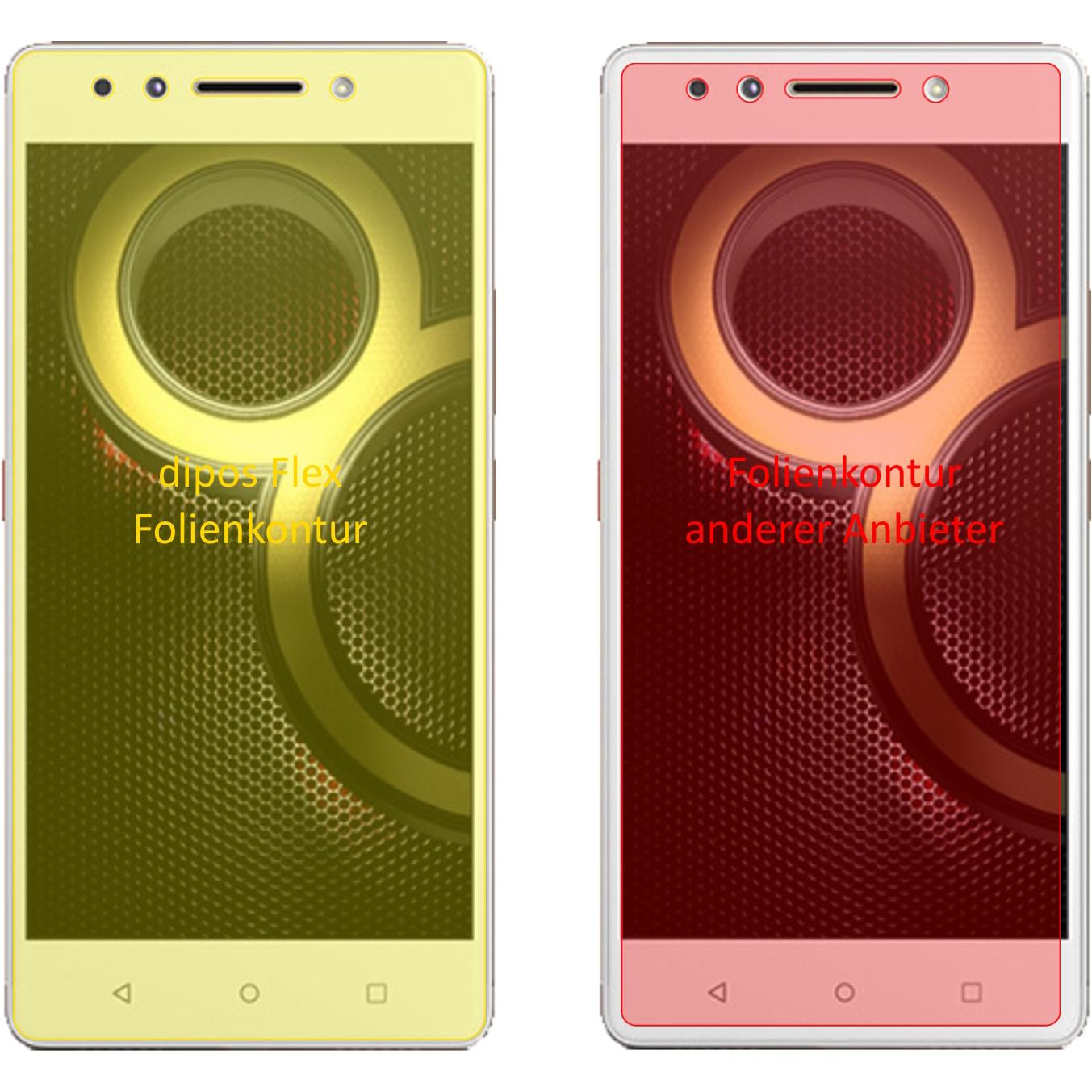 Thumbnail - Dipos Displayschutzfolie Full-Cover 3D (3 Stück, Lenovo K8 Note), Smartphone Schutzfolie, Transparent