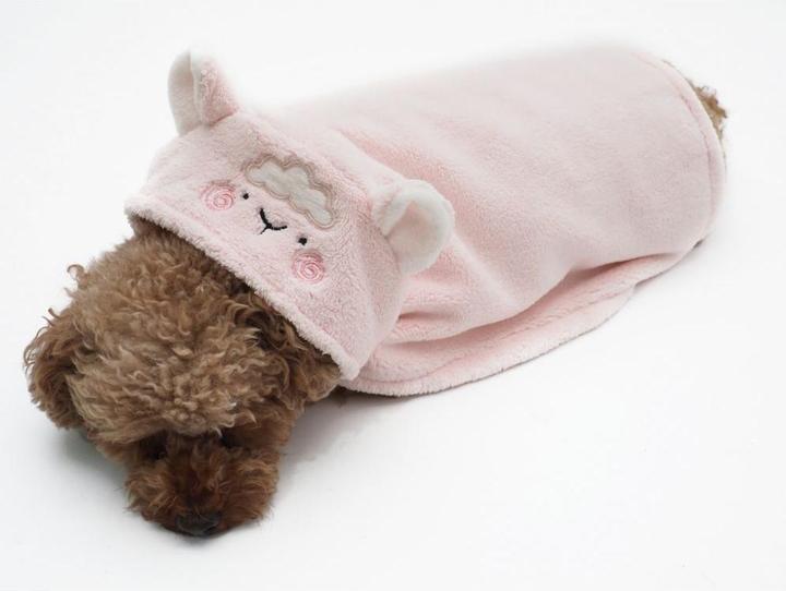 Productafbeelding Peppy buddies Badjas Schaap L, Roze, Maat 55 cm - (697271866749) (L, Hondenbadjas)