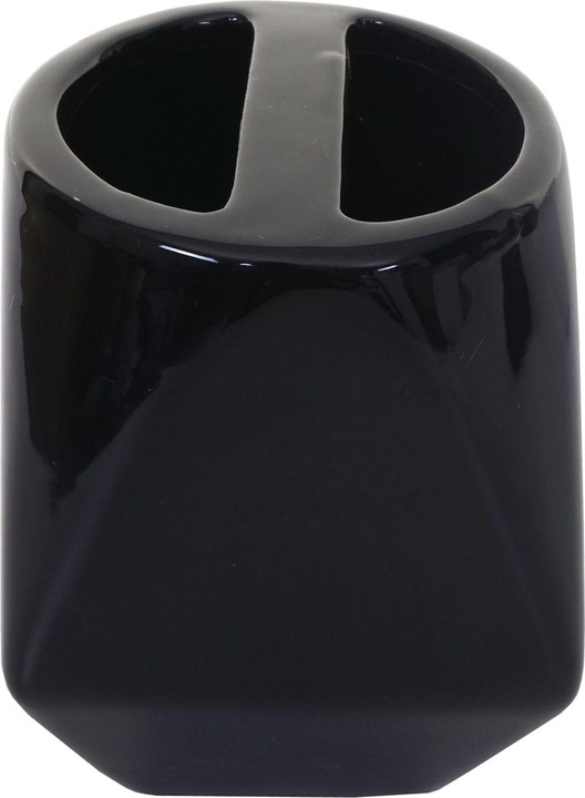 Produktbild Swisshandel24 5-teiliges Badset, WC-Garnitur Badezimmerset Badaccessoires, Keramik - schwarz