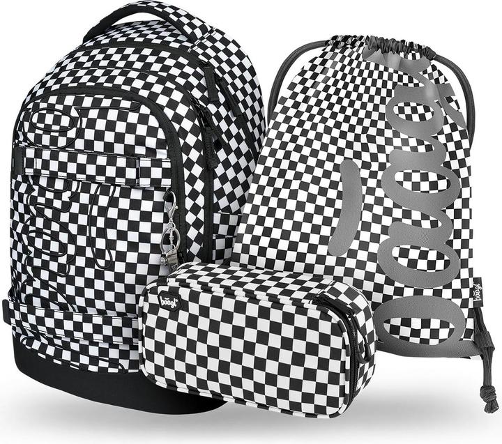 Baagl SET 3 - Skate max SKA Schulset: Rucksack / Federmäppchen / Tasche (30 l)