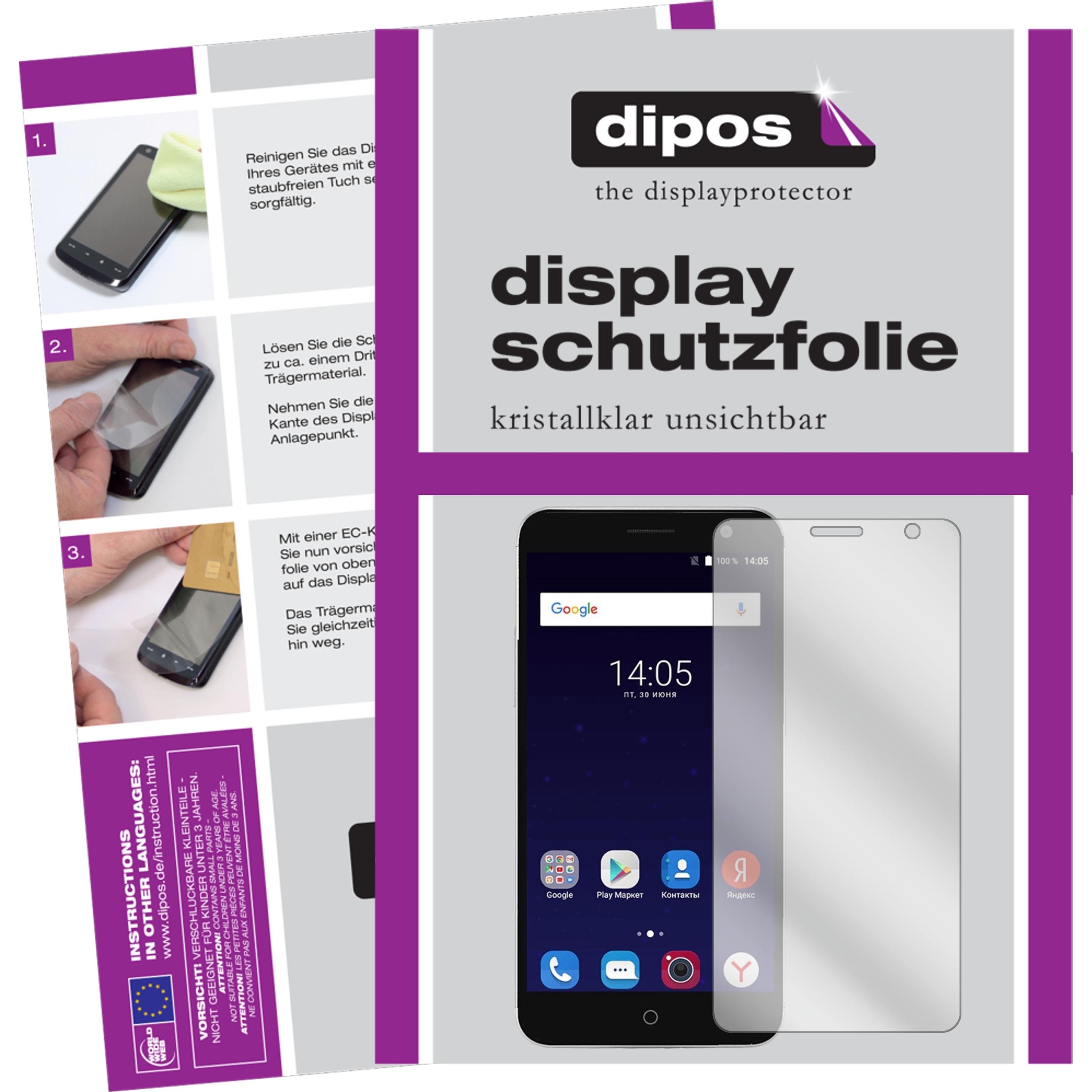Dipos Displayschutzfolie Crystalclear (2 Stück, ZTE Blade V7 Plus), Smartphone Schutzfolie, Transparent