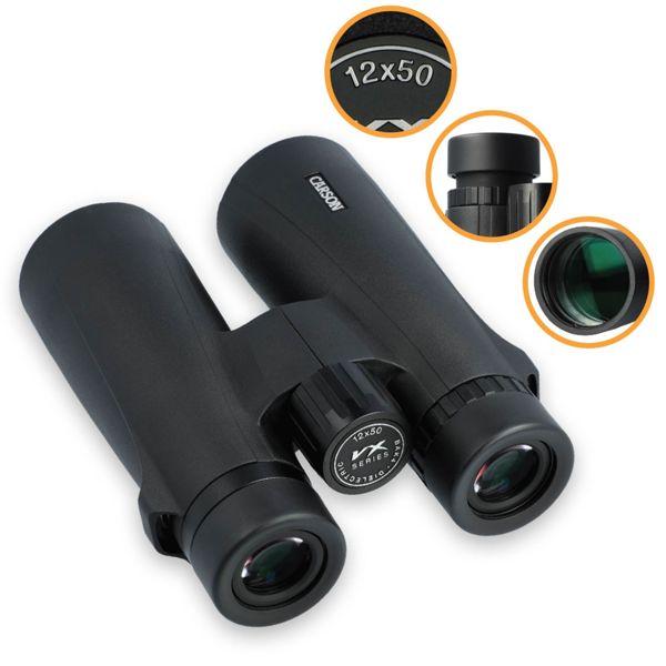 Immagine prodotto Carson VX Series 12x50mm Full Sized High Definition Waterproof Binoculars Black VX250 (12 x, 50 mm)