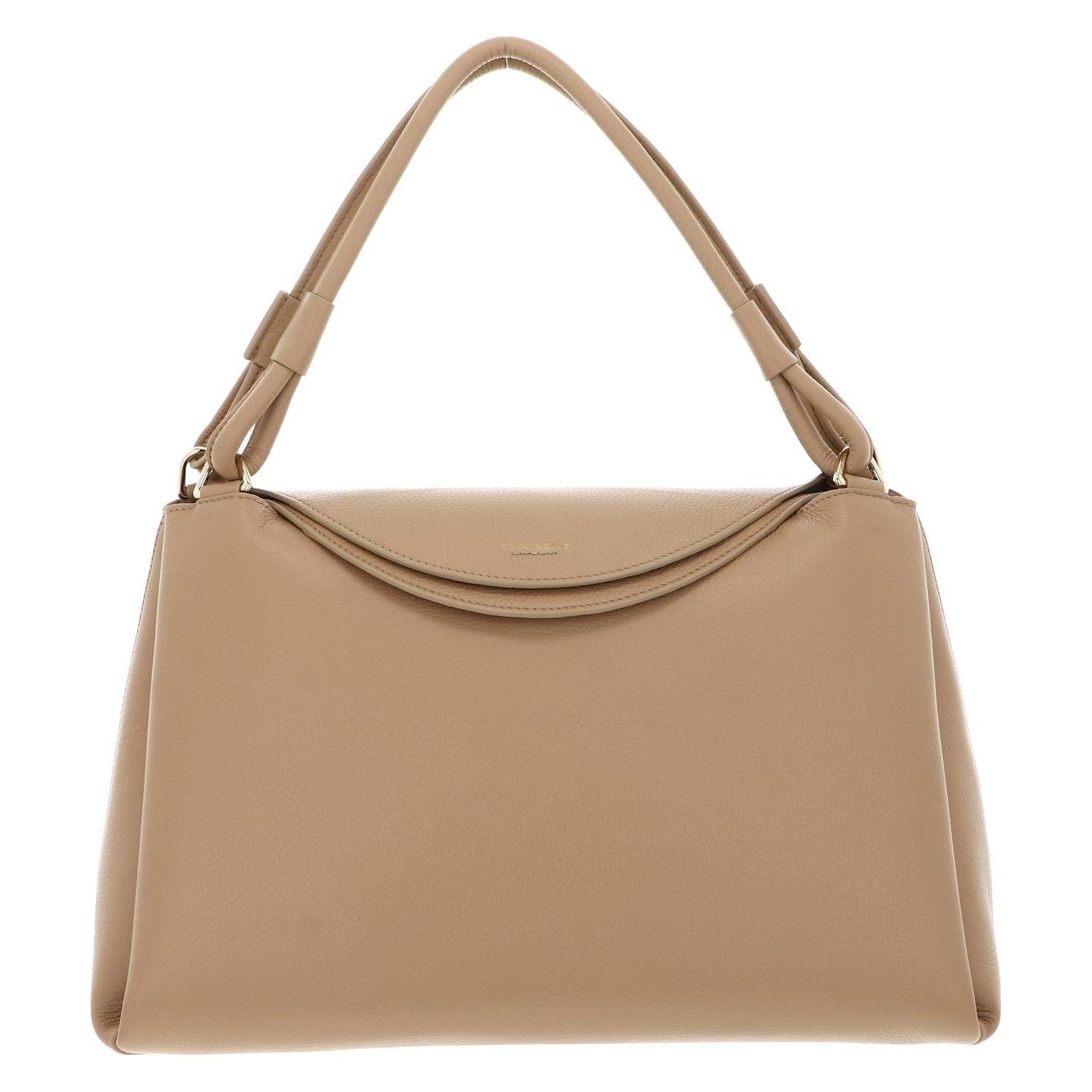 Coccinelle, Damen, Handtasche, Eclyps Handbag Grained Leather, Beige