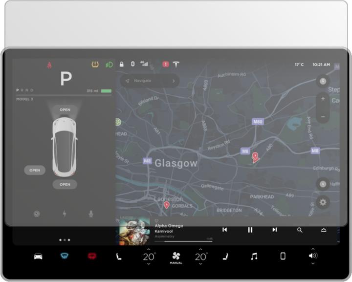 Produktbild Dipos Antireflex (2 Stück, Tesla Model 3 Display)