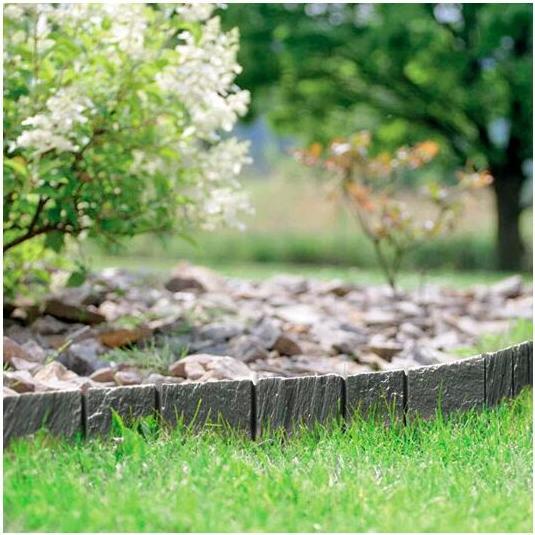 Produktbild Prosperplast Gartenstein Anthrazit Garteneinfassung (78 cm)