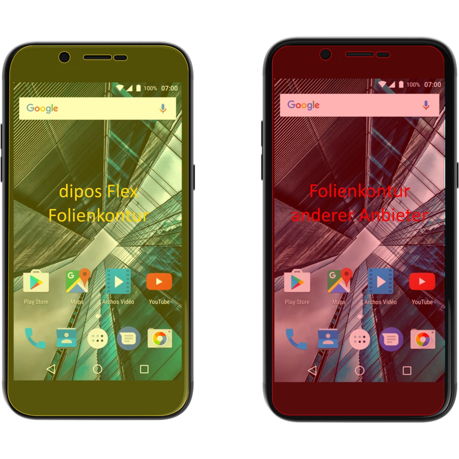 Thumbnail - Dipos Displayschutzfolie Full-Cover 3D (3 Stück, Archos 55 Graphite), Smartphone Schutzfolie, Transparent