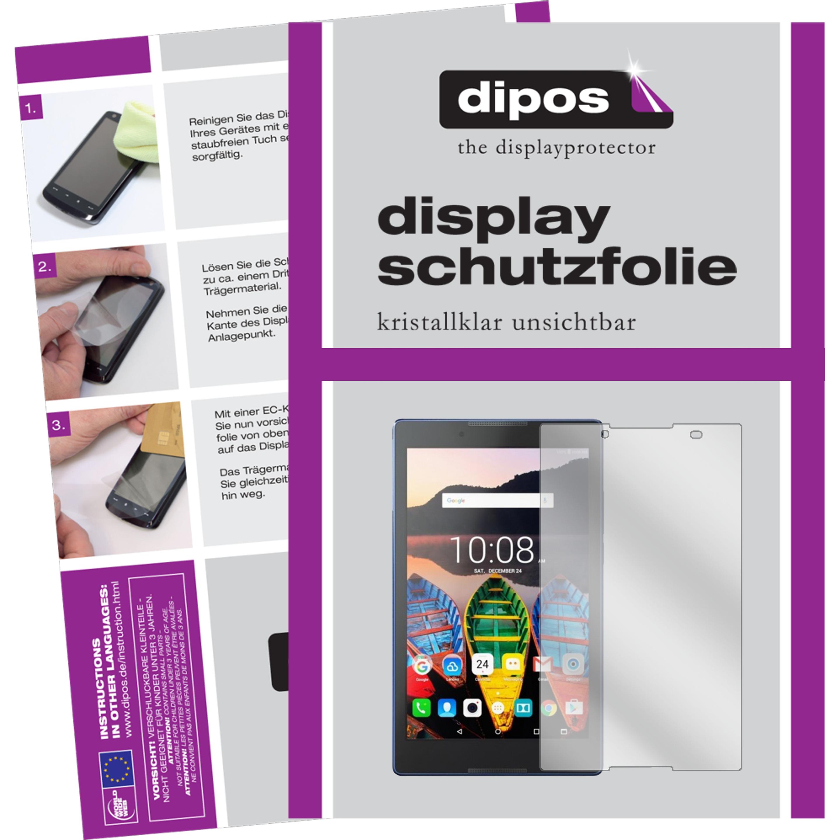 Dipos Displayschutzfolie Crystalclear (2 Stück, Lenovo Tab 3 8), Tablet Schutzfolie