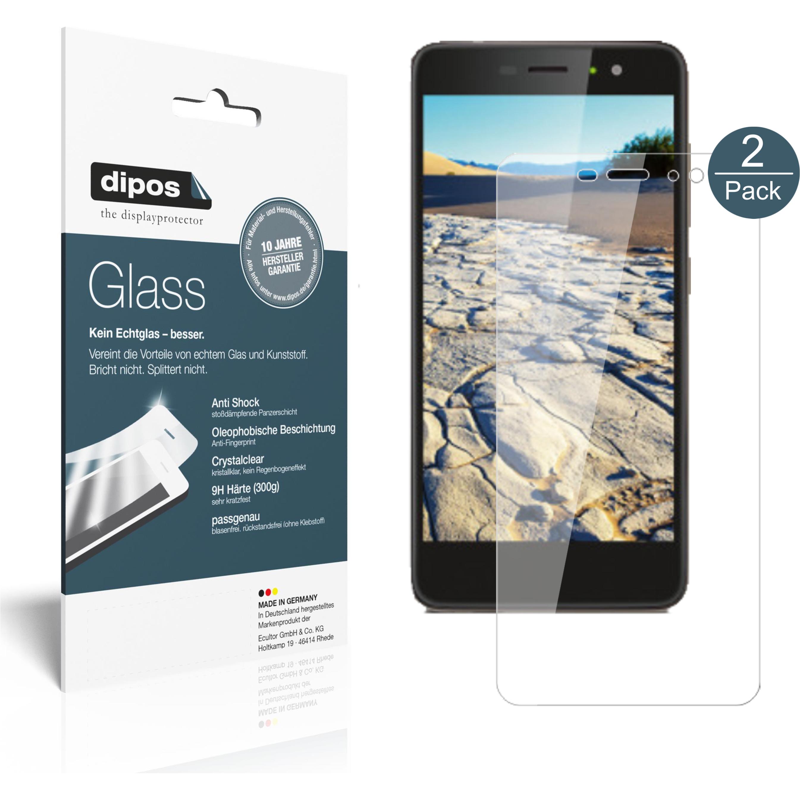 Dipos Displayschutz Anti-Shock (2 Stück, Gigaset GS170), Smartphone Schutzfolie, Transparent
