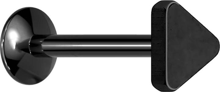 Immagine prodotto Star Piercing Micro UFO Labret filo interno nero con triangolo (senza ottone, Acciaio chirurgico 316L)