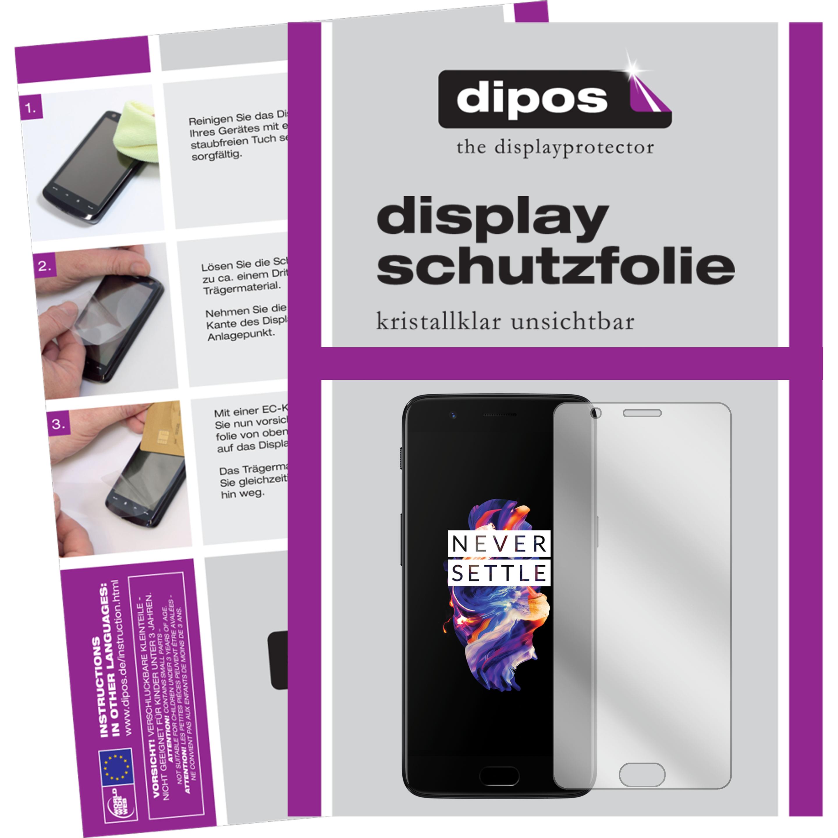 Thumbnail - Dipos Displayschutzfolie Crystalclear (2 Stück, OnePlus 5), Smartphone Schutzfolie, Transparent