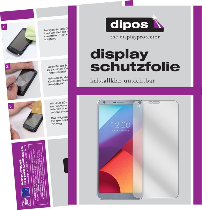 Produktbild Dipos Displayschutzfolie Crystalclear (2 Stück, LG G6 Pro)