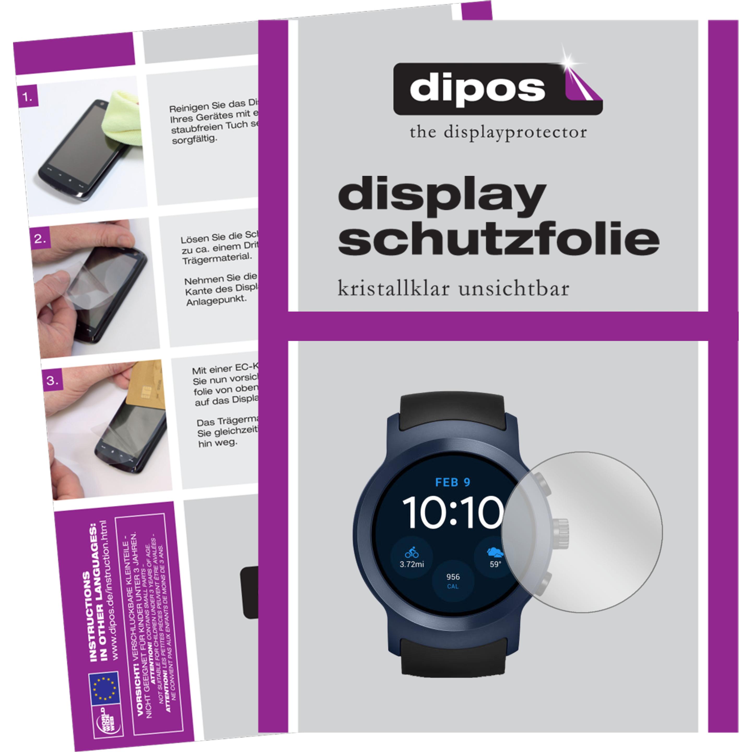 Dipos Displayschutzfolie Crystalclear, Smartwatch Schutzfolie, Transparent