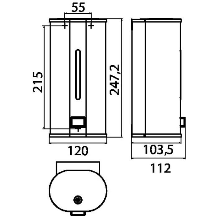 Thumbnail - Emco, Seifenspender + Seifenschale, FLüssigseifenspender SYSTEM 2 Wandmodell, 800ml chrom