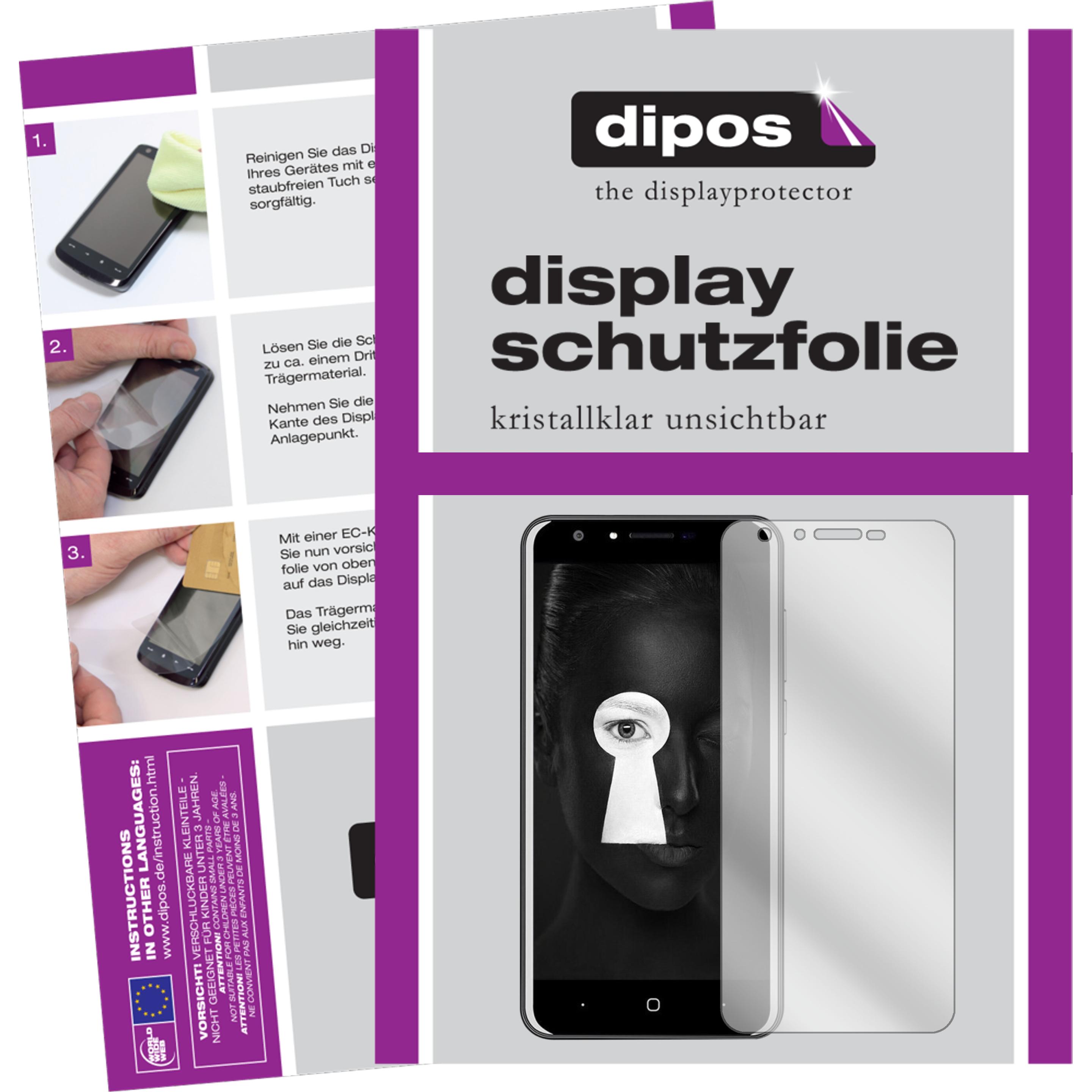 Dipos Displayschutzfolie Crystalclear (2 Stück, Doogee Y6), Smartphone Schutzfolie, Transparent
