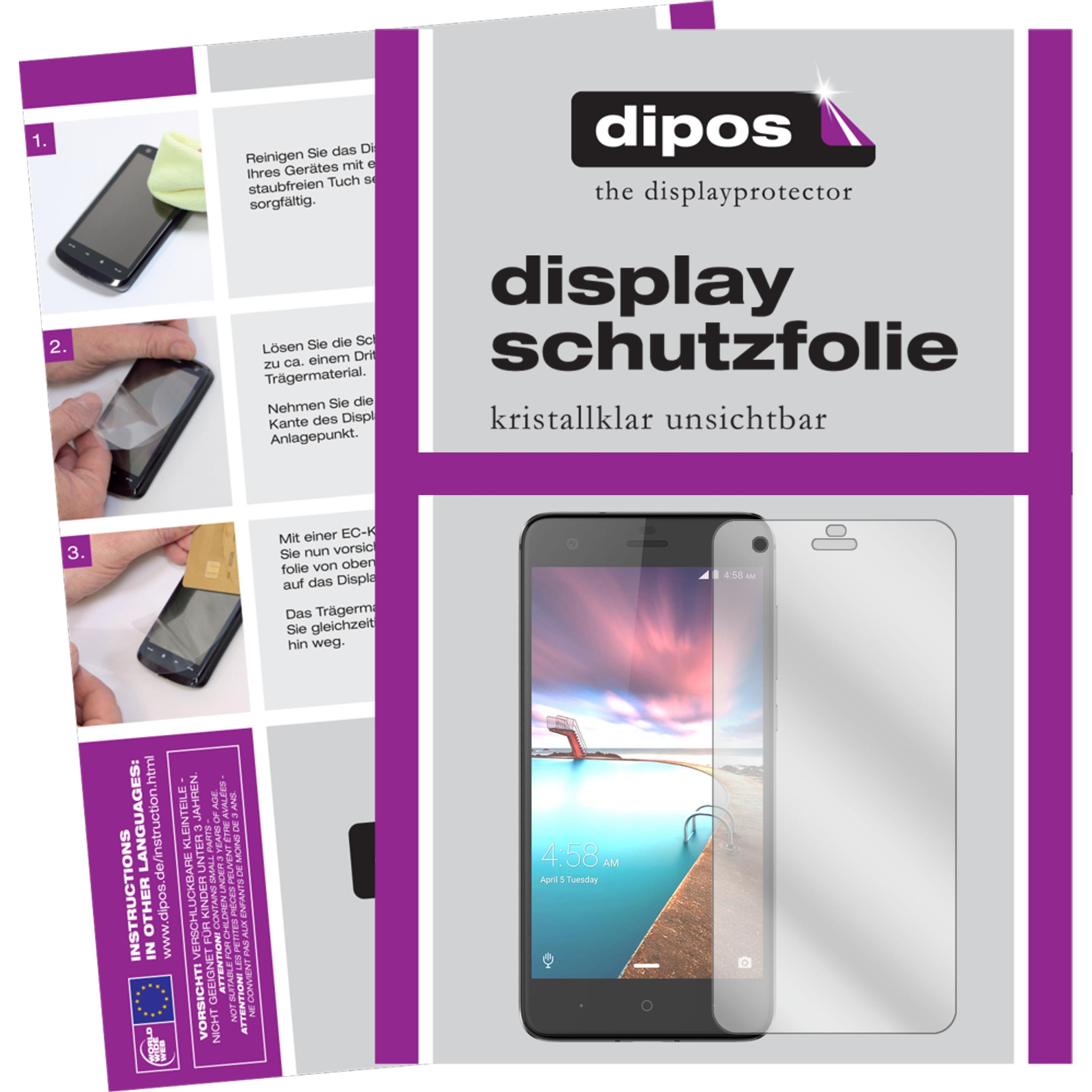Dipos Displayschutzfolie Crystalclear (6 Stück, ZTE Hawkeye), Smartphone Schutzfolie, Transparent