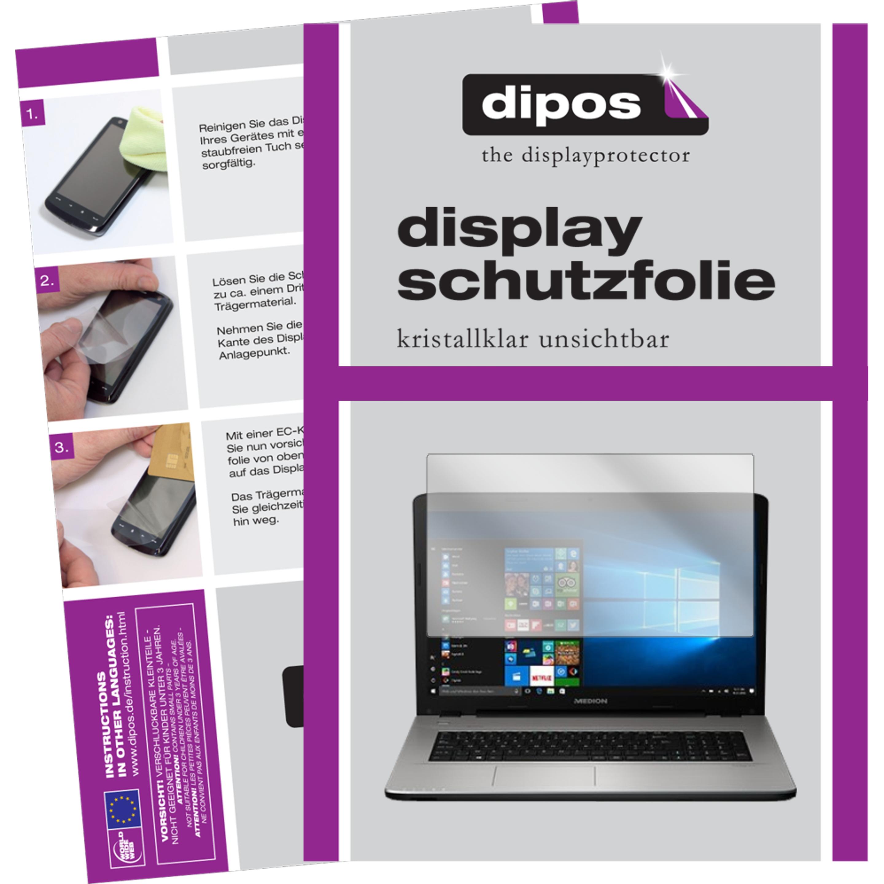 Dipos Displayschutzfolie Crystalclear (2 Stück, Akoya E7424), Tablet Schutzfolie
