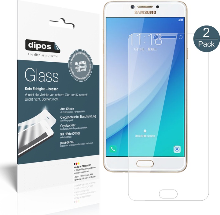 Produktbild Dipos Displayschutz Anti-Shock (2 Stück, Samsung Galaxy C7 Pro)