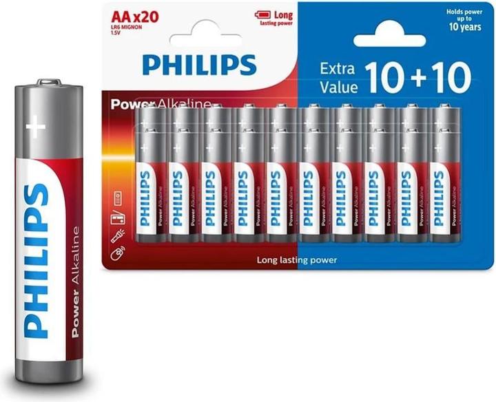 Image du produit Philips Pile (20) LR6/AA (20 pcs, AA)