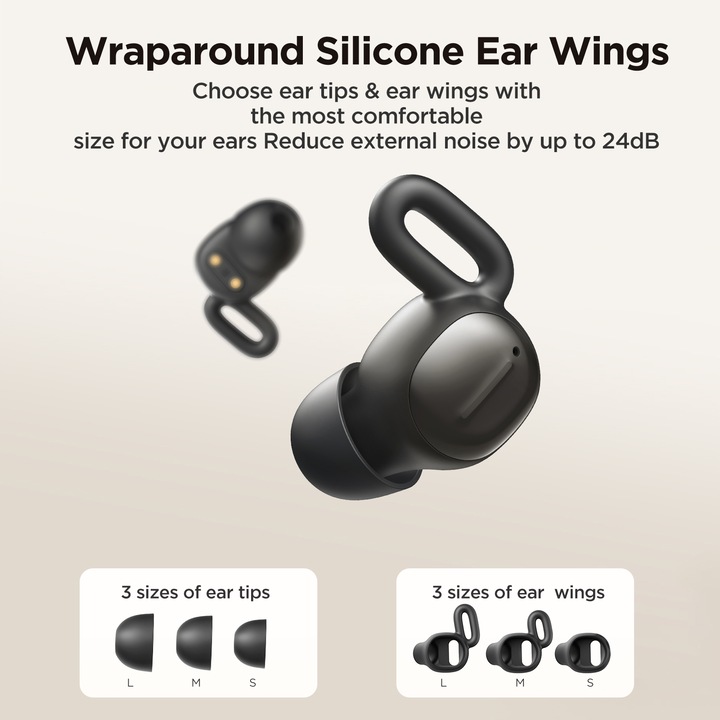 Actual product image Joyroom JR-TS1 Cozydots Series TWS headphones with Bluetooth 5.3 and noise cancellation - white (NC, 4 h, Wireless)