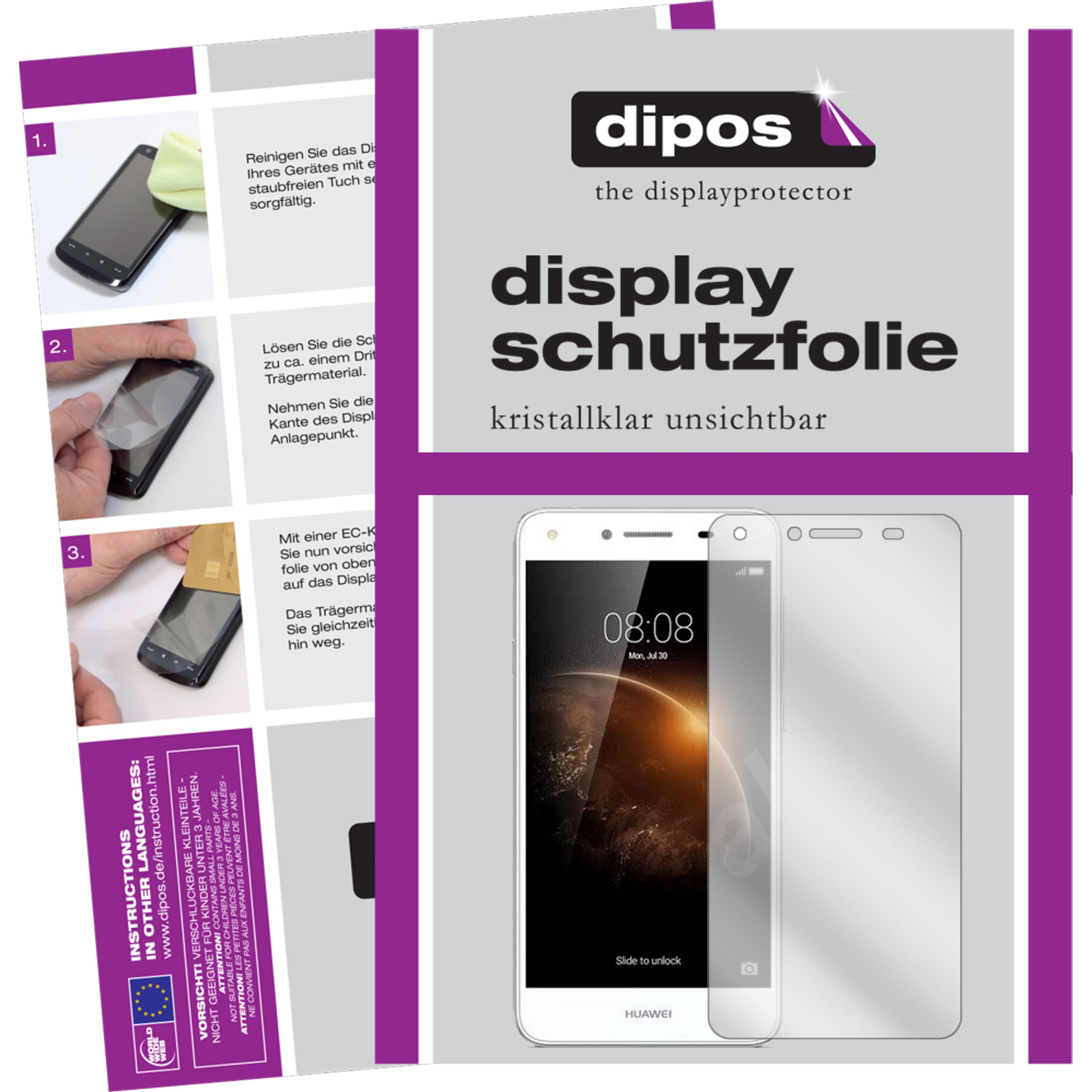 Dipos Displayschutzfolie Crystalclear (2 Stück, Huawei Y6 II Compact), Smartphone Schutzfolie, Transparent