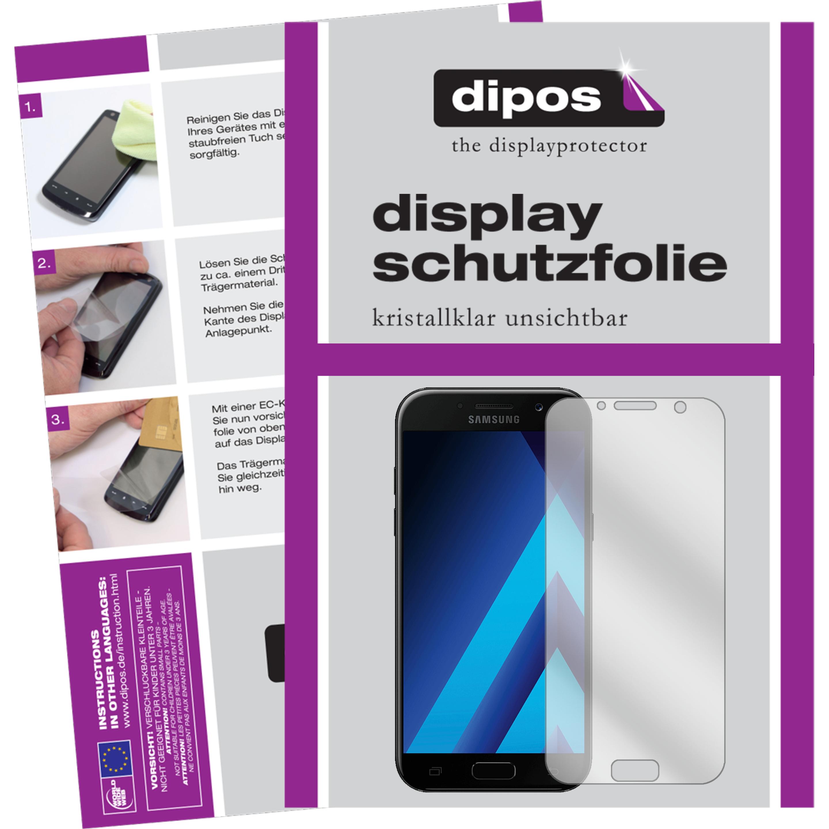 Dipos Displayschutzfolie Crystalclear (6 Stück, Samsung Galaxy A5 (2017)), Smartphone Schutzfolie, Transparent