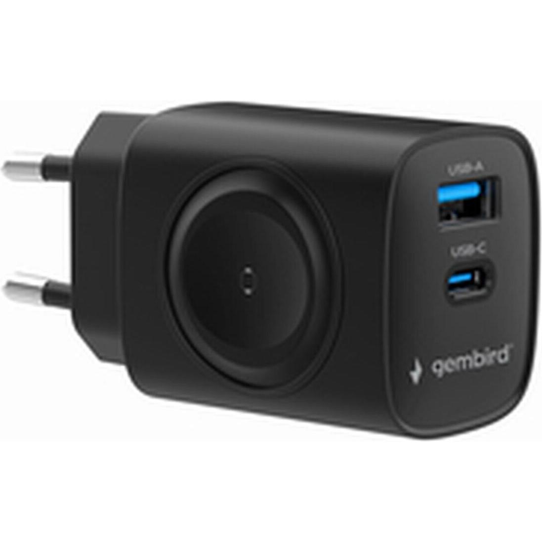 Gembird 2-in-1 20 W Apple Watch and Phone Fast Charger | TA-UC-PDQCW20-01-BK (20 W, 2 Ports) (TA-UC-PDQCW20-01-BK)