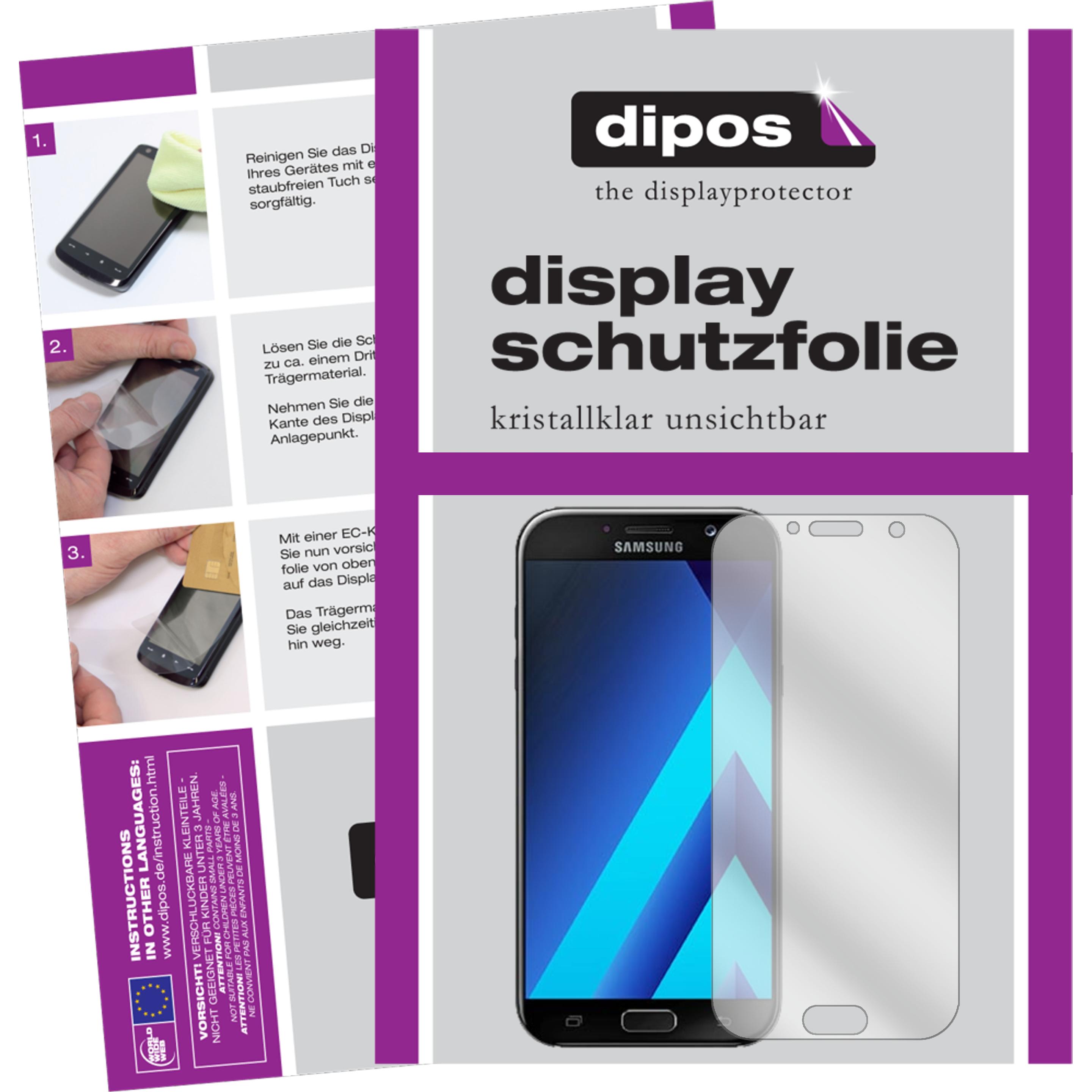 Dipos Displayschutzfolie Crystalclear (6 Stück, Samsung Galaxy A7 (2017)), Smartphone Schutzfolie, Transparent
