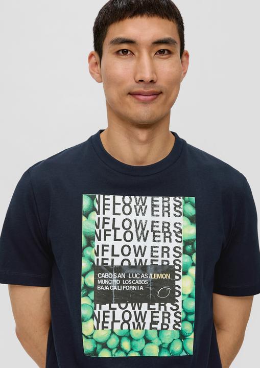 Produktbild S.Oliver T-Shirt Baumwoll-T-Shirt mit Crew Neck und Frontprint (L)