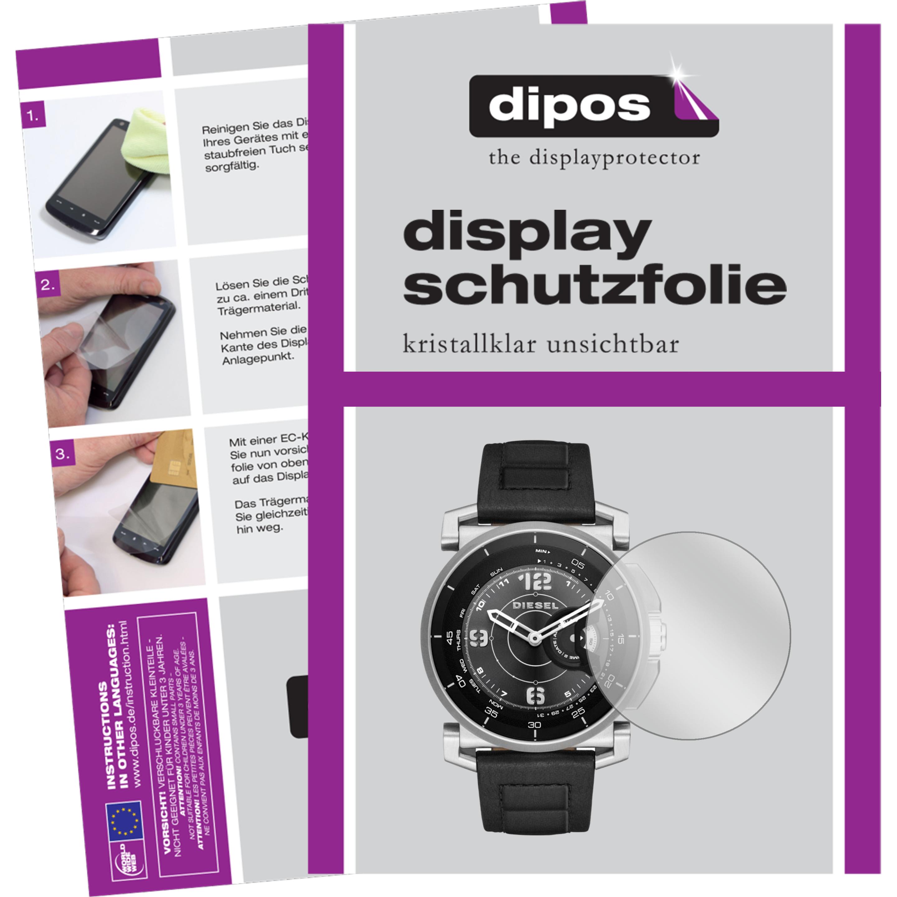 Dipos Displayschutzfolie Crystalclear, Smartwatch Schutzfolie, Transparent