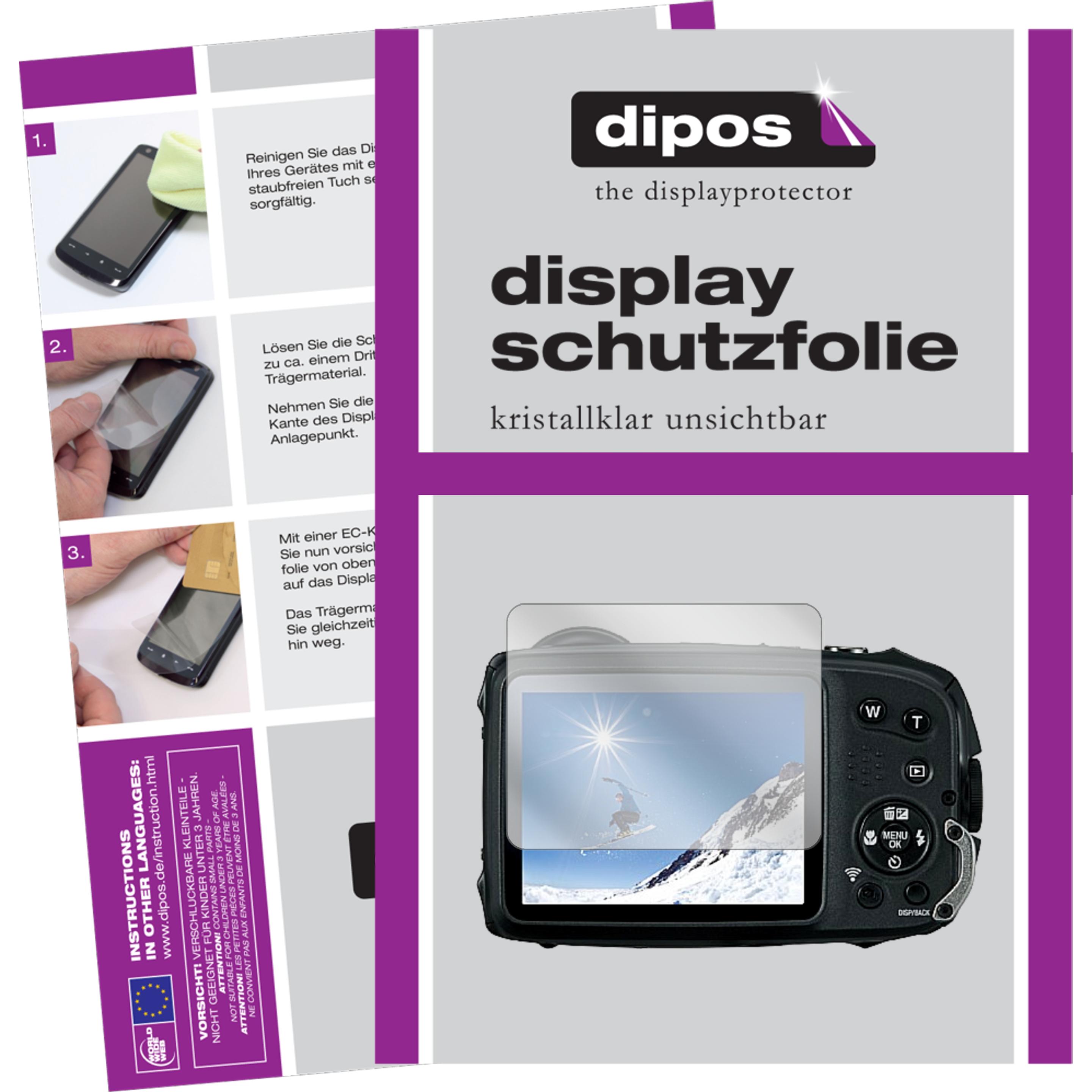 Dipos Displayschutzfolie Crystalclear (Displayschutz, Fujifilm FinePix XP120), Kameraschutz, Transparent